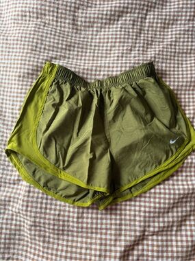 Nike Olive & Chartreuse Women’s Athletic Shorts